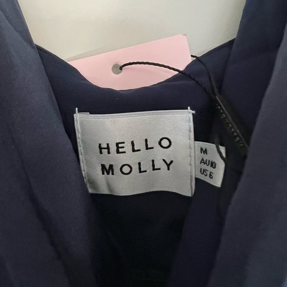 Hello Molly Navy Midi Wrap Dress - Picture 2 of 4